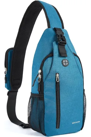 Merkloos Borstzak voor heren, lichte sling bag dames schouderrugzak crossbody bag multifunctionele dagrugzak voor reizen, wandelreizen outdoor