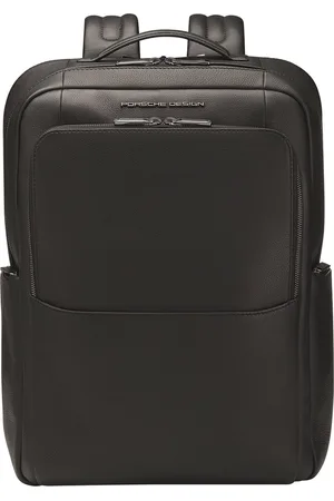 Porsche Design Leren Vrije tijd rugzak Rugzak met laptopvak Roadster Backpack Zwart