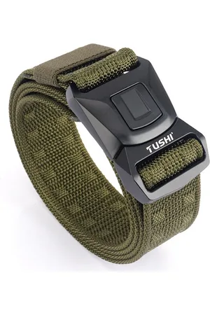 Merkloos Premium Tactical Belt - Riem - Riemen - Broekriem - Magnetisch - Design - Militair - Camouflage - Dames - Heren - Groen