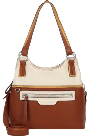 TOM TAILOR Schoudertas Jule Zip Shopper Bruine