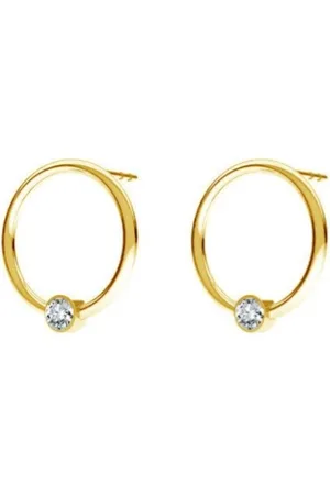 ARLIZI 2127 Oorbellen ring kristal oorknoppen - verguld