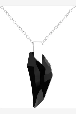 ARLIZI 1703 Ketting Swarovski Kristal Vleugel Zwart - 925 Sterling - 45 cm