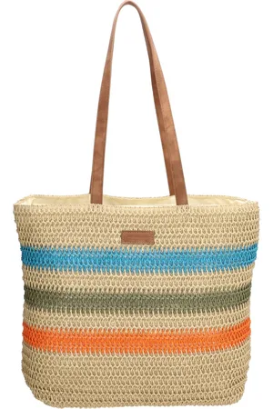 PE-Florence Natural Life Shopper - Licht Natuur Turquoise