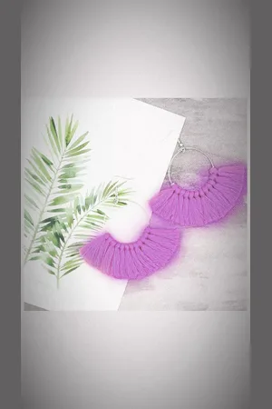 Akyol Oorhangers – Paarse oorhangers – oorbellen – hang oorbellen - oorbellen - festival – Paarse oorbellen – Paarse hang oorbellen – cadeau voor vriendin – bohemian - festival oorbellen - bohemian sieraden - bohemian oorbellen
