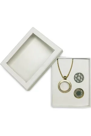 Silventi Lockits Gift Set 989900120 Stalen Collier set 25 mm - Hearts & Fantasy - / Roségoudkleurig