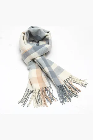 Hidzo Sjaal - 175cm_68cm - Katoen - - Blauw/Wit/Rood