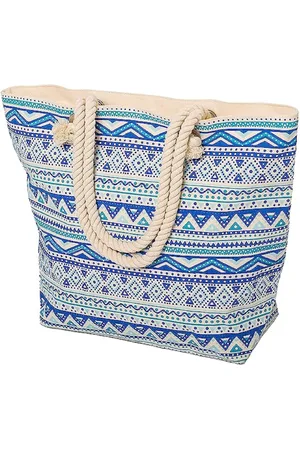 Merkloos Strandtas - grote stijlvolle damesstrandtas - strandtas met ritssluiting, binnenvak en waterdicht - met schattig design