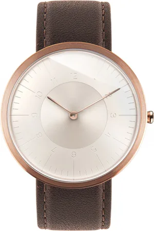 Auteur Watches Moonlight Dusk - Extra Plat Designhorloge Bruin Leer 39mm