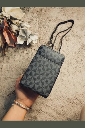 Merkloos Telefoontasje - Black - - Schoudertasje - Crossbody bag - Smartphone - Dames - Portemonnee