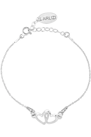 ARLIZI 1326 Armband Dubbel Hartjes - Dames - 925 Sterling - 19 cm