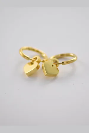LMPiercings NL Oorring hanger hartje - goud