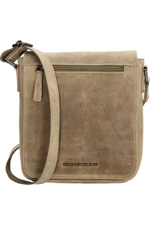 Hide & Stitches Idaho Crossbody Schoudertas Messenger bag - 100% Leder