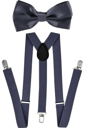 Fako Fashion Bretels Met Vlinderstrik - Volwassen - Dames - Heren - Vlinderdas - Strik - Effen - 100cm
