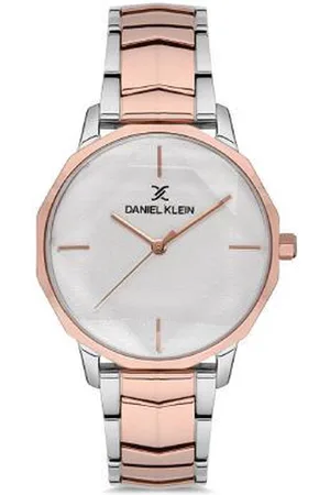 Daniel Klein DK.1.12555-5 - Horloge - Analoog - Dames - Vrouwen - stalen band - rond - Zilverkleurig - Rosékleurig