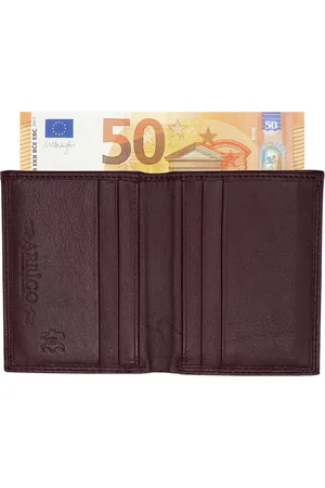 ARRIGO BELLO Pasjeshouder - Kaarthouder - Creditcardhouder - Leer - Briefgeld - Bordeauxrood - Pasjes