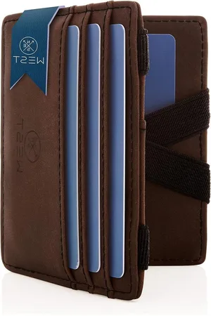 Merkloos Magic Wallet Muntenvak Geschenkverpakking RFID Portemonnee Mannen Compact Klein Sterke Geld Banden