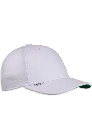 Merkloos 6-panel TrueFit Curved Visor Dad Cap Baseball Cap wit - Eén maat