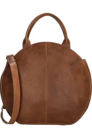 Hide & Stitches Cote d Azur Handtas - Crossbody Schoudertas - Trendy Rond Model - - 100% Leer