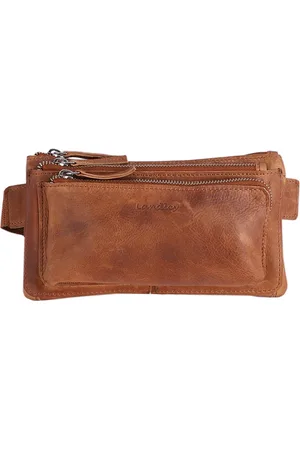 Landley Leren Heuptas met 3 ritsen - Dames en Heren - Moderne Buideltas - Fanny Pack - Antique Vintage Pull-up Leer