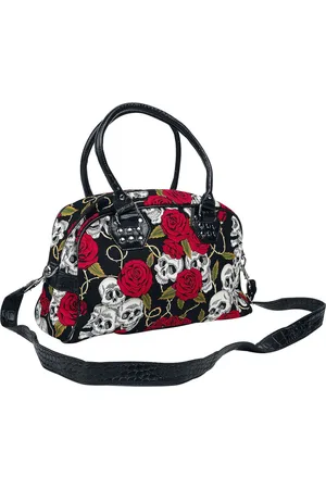 Banned Alternative Banned Skulls And Roses Handtas - Katoen - Gothic, Rock wear, Schedels