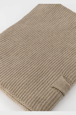 Merkloos Omslagdoek- lussluiting - poncho- - gebreid