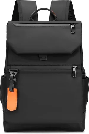 Merkloos Herentas met laptopvak 156 inch USB-oplaadpoort reisrugzak - school universiteit reizen vrije tijd - waterdicht nylon