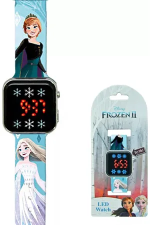 Disney Frozen LED Horloge - Blauw