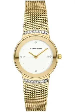 Adora AD8511 dameshorloge met roestvrijstalen kast in goud en 26 mm diameter.