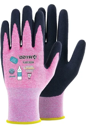 Merkloos Green Harmony Latex gecoate werkhandschoenen voor dames - ademend - gerecyclede polyester tuinhandschoenen - milieuvriendelijke veiligheidshardwerkhandschoenen voor dames - KGE19L (Pink Medium) Green Harmony - Tuinhandschoenen