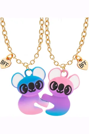 Bixorp Friends BFF Ketting voor 2 met Blauwe & Paarse Koala