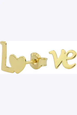 ARLIZI 1393 Oorbellen Love Oorstekers - Dames - Verguld - 10 mm