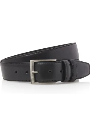 Timbelt Nette Leren pantalon riem - Heren - 4 cm - - Kostuum - Premium - Echt leer - maat 105 - Totale lengte riem 120 cm