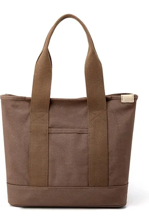 Merkloos Dames Handtas Canvas Draagtas Grote Capaciteit Handtas Multifunctionele Schoudertas Casual Tote Tas Handtas Handtas voor Werk School Reizen Shopper, , casual, modieus