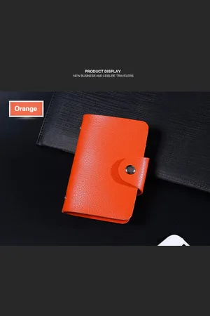 Merkloos Compact Overzichtelijk en Modieus Kaarten Etui 24-Pasjes in het Kleur