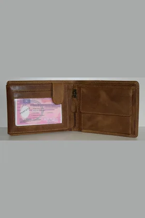 LEATHER DESIGN LD Heren Billfold - Portemonnee - Laag Model Groot - Hunter