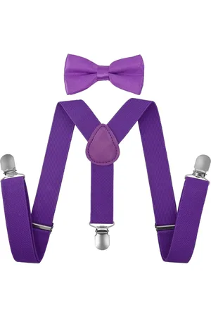 Fako Fashion Kinder Bretels Met Vlinderstrik - Kinderbretels - Vlinderdas - Strik - Effen - 65cm