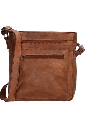 Beagles Maspalomas Crossbody Schoudertas - Handige Ritsvakken - - 100% Leer