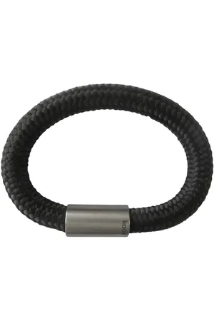Jonline Schitterende Zwarte Touw Armband (21 en 23 cm.) | Damesarmband | Herenarmband