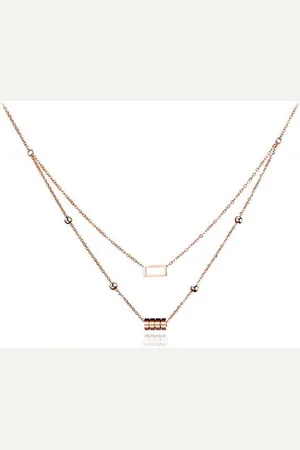 Cilla Jewels Dames choker Edelstaal Cylinder Square