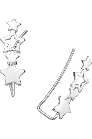 EAR IT UP Oorklimmers - Sterren - Ear climbers - Earclimbers - Ear crawlers - 925 sterling zilver - 20 x 6,5 mm - 1 paar