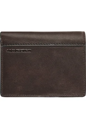 Maverick Brown - portemonnee - volnerf rundsleder - donkerbruin