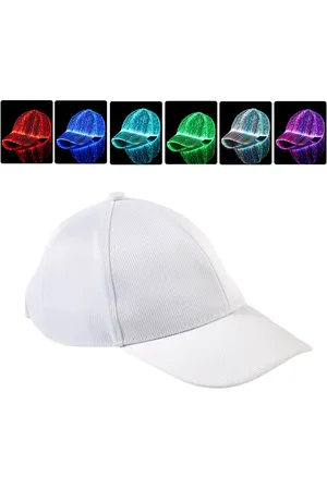Merkloos Pet met LED licht - Baseball cap - led fiber cap - optic fiber - Festival accessoires - Lichtgevend - 7 kleuren