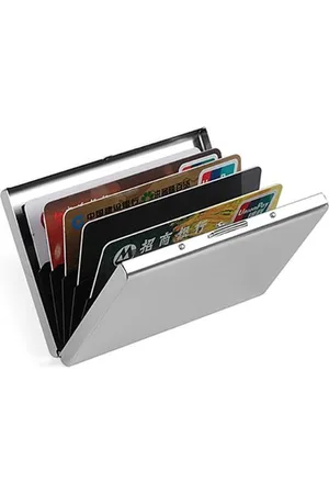 Merkloos Creditcardhouder - Pasjeshouder - RFID bescherming - Rvs Metal Case Box - portemonnee