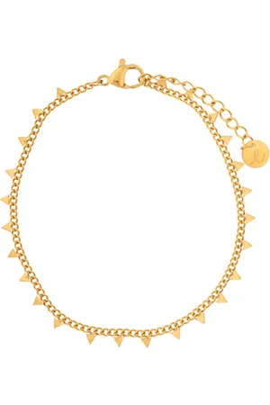 essentialistics Armband kleine driehoekjes - Volwassenen - Goudkleur - Stainless steel (verkleurt niet) - Verlengkettinkje