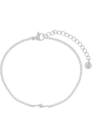 essentialistics Armband gevlamd bliksemschicht - Volwassenen - Zilverkleur - Stainless steel (verkleurt niet) - Verlengkettinkje