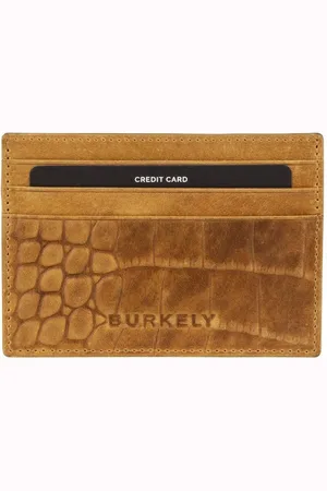 Burkely Croco Cody CC Holder Creditcardhouder - Geel