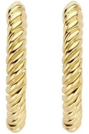 Blush 7265YGO oorringen dames 14 k ribbel motief