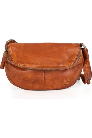 Spikes&Sparrow Leren Slingbag / Crossbodytas - Arianne - Cognac