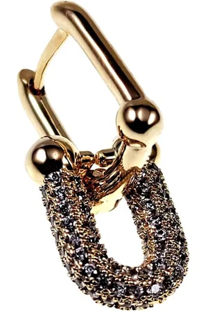 Dottilove Oorbel Dames - Gold Plated - Luxe U-Oorbel met Cz - Oorbel met U-Vormige Hanger