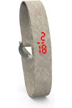 Too Late Digitaal horloge - Fabric - katoenen band - Beige